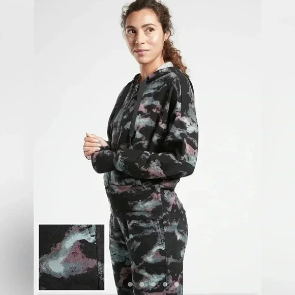 ATHLETA Balance Hoodie Full Zip  Printed Size Medium - Picture 4 of 10